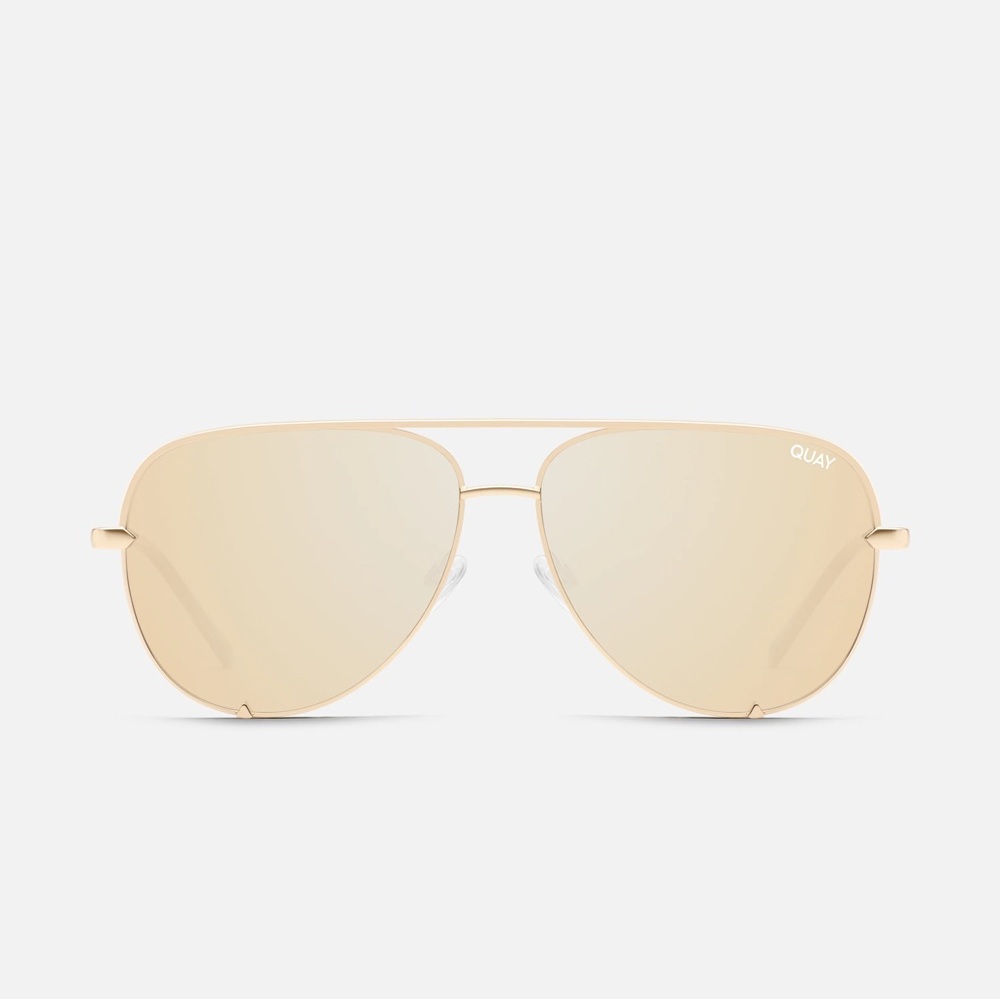 Quay High Key Gold Sunglasses